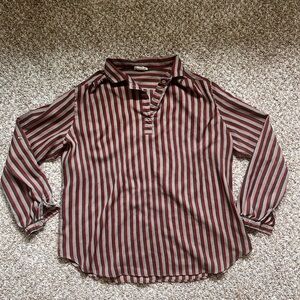 Levi Strauss & Co Vintage Striped Long Sleeve Blouse Size Large
